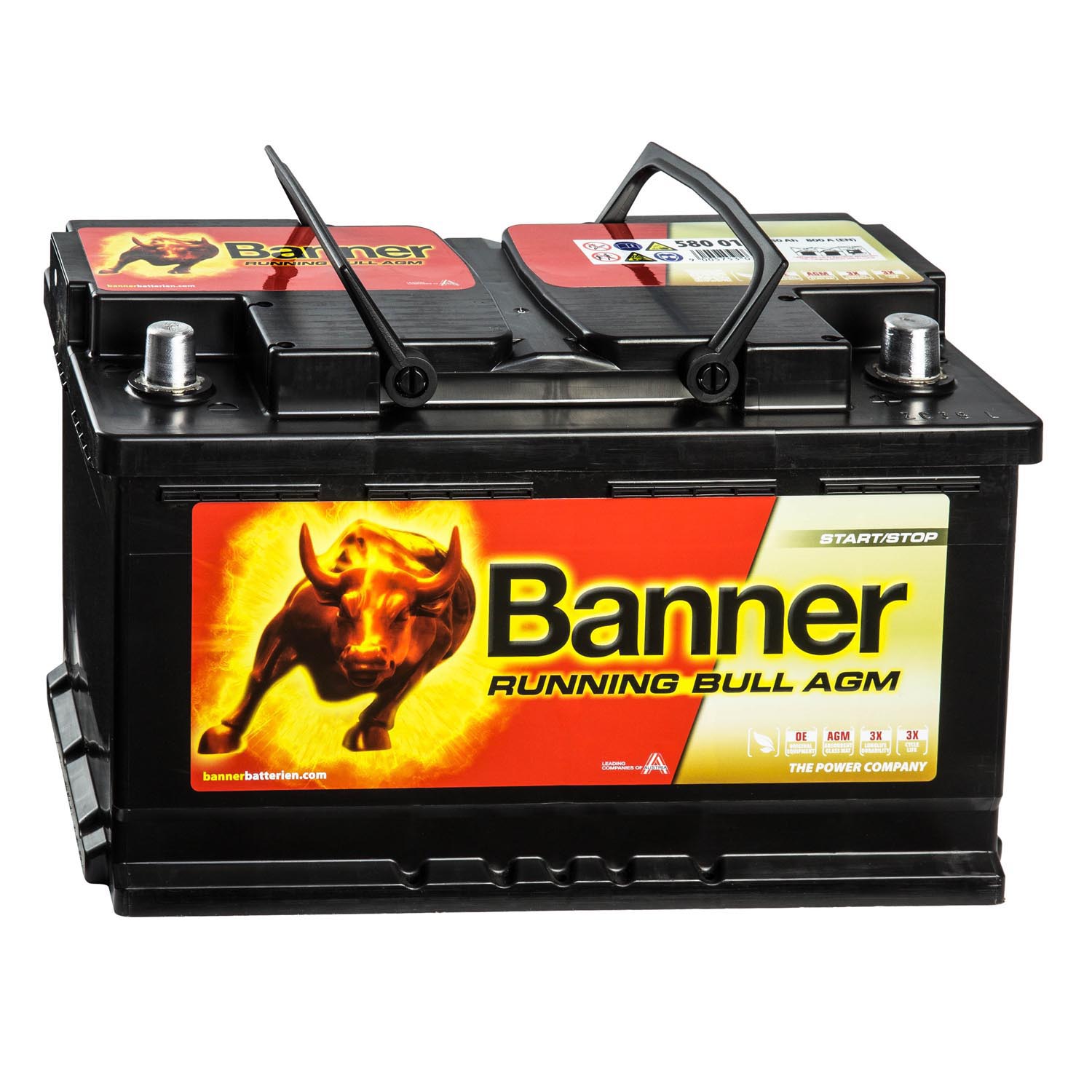 Banner Running Bull Autobatterie 12V 80Ah 58001 AGM