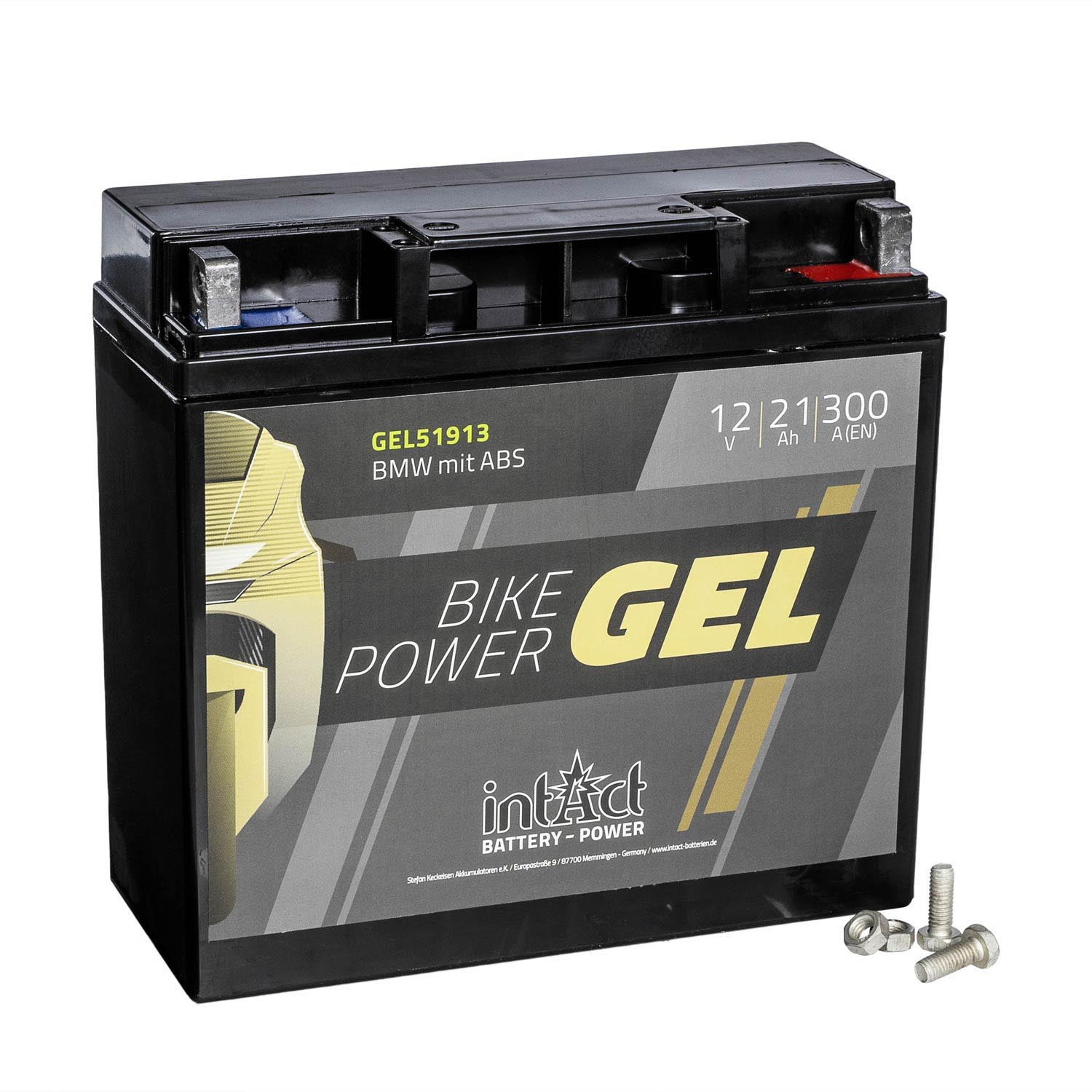 intAct Bike-Power Motorradbatterie GEL 51913 12V 21Ah BMW mit ABS Gel51913