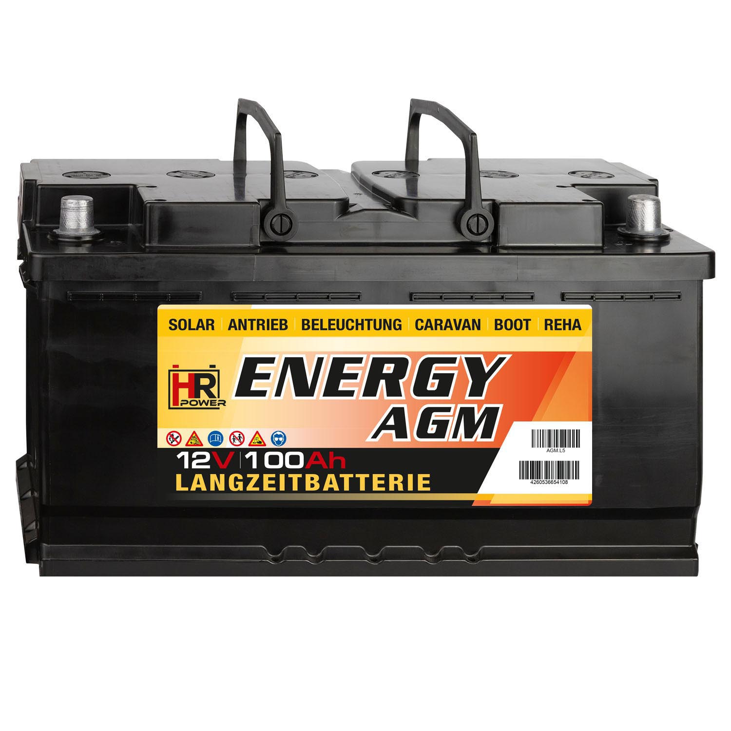 HR-ENERGY AGM Batterie 12V 100Ah