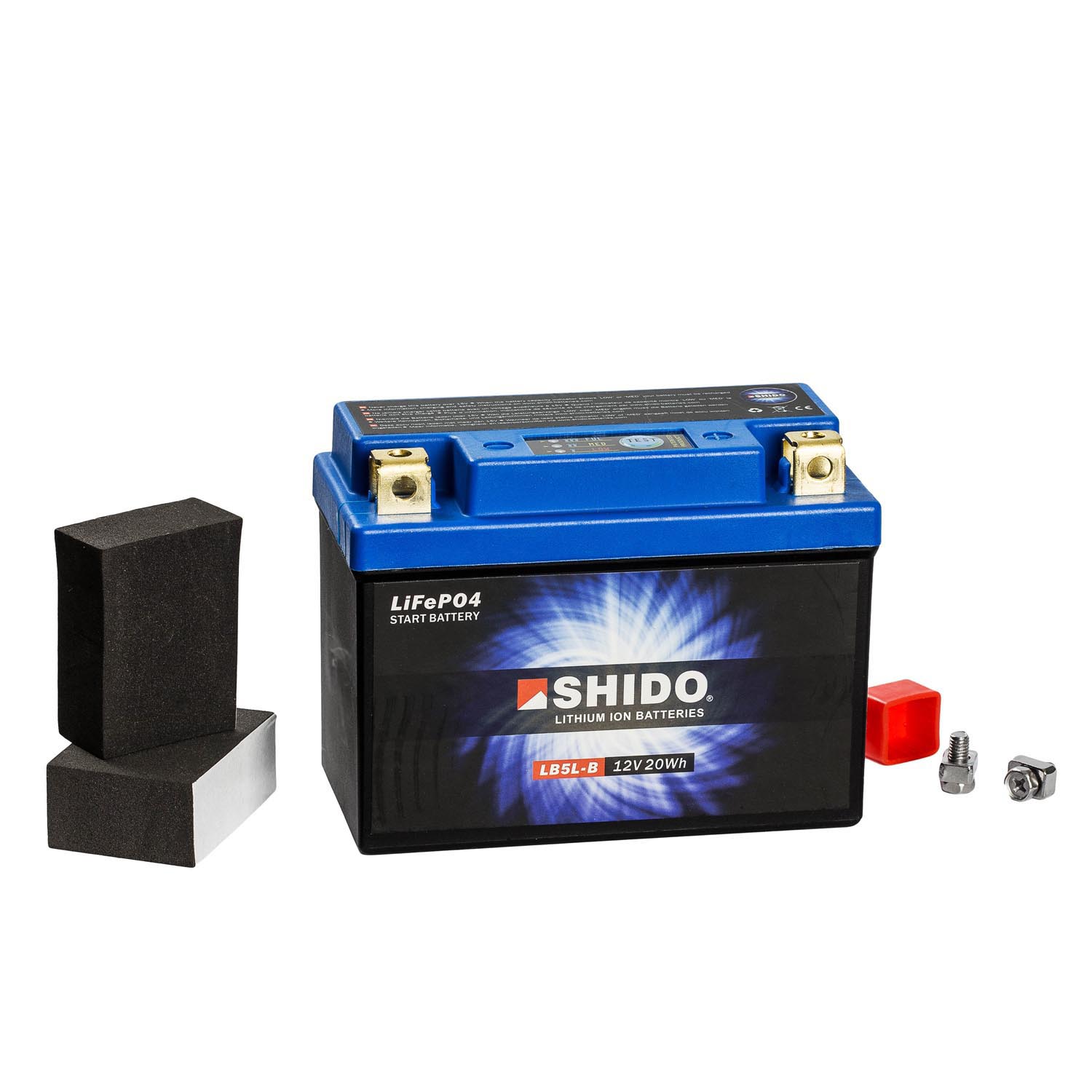 Shido Lithium Motorradbatterie LiFePO4 LB5L-B 12V