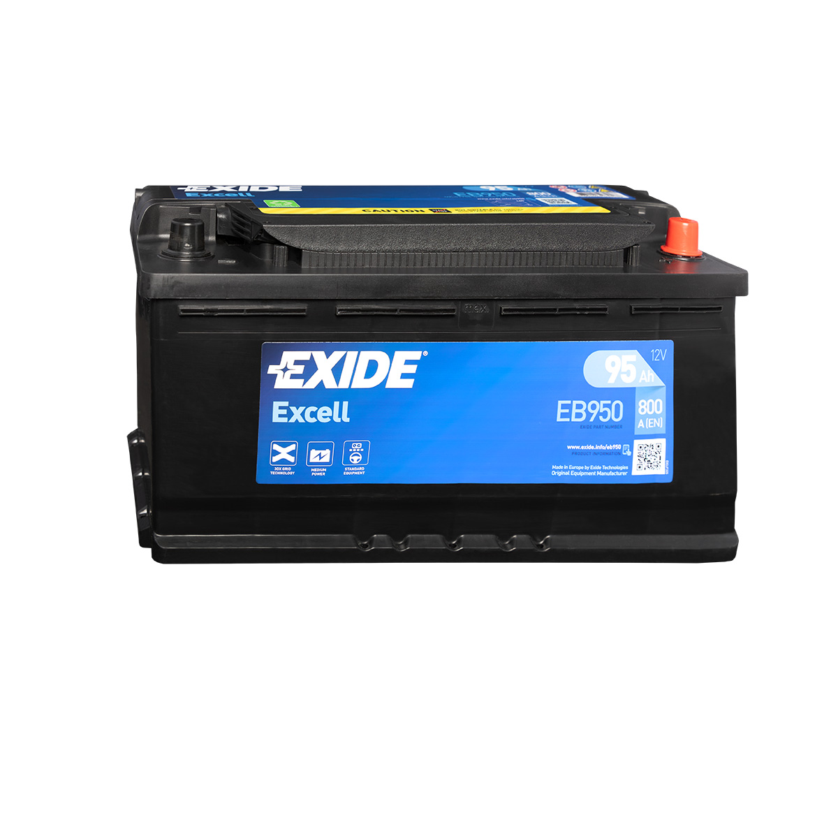 Exide Excell EB950 12V 95Ah Autobatterie