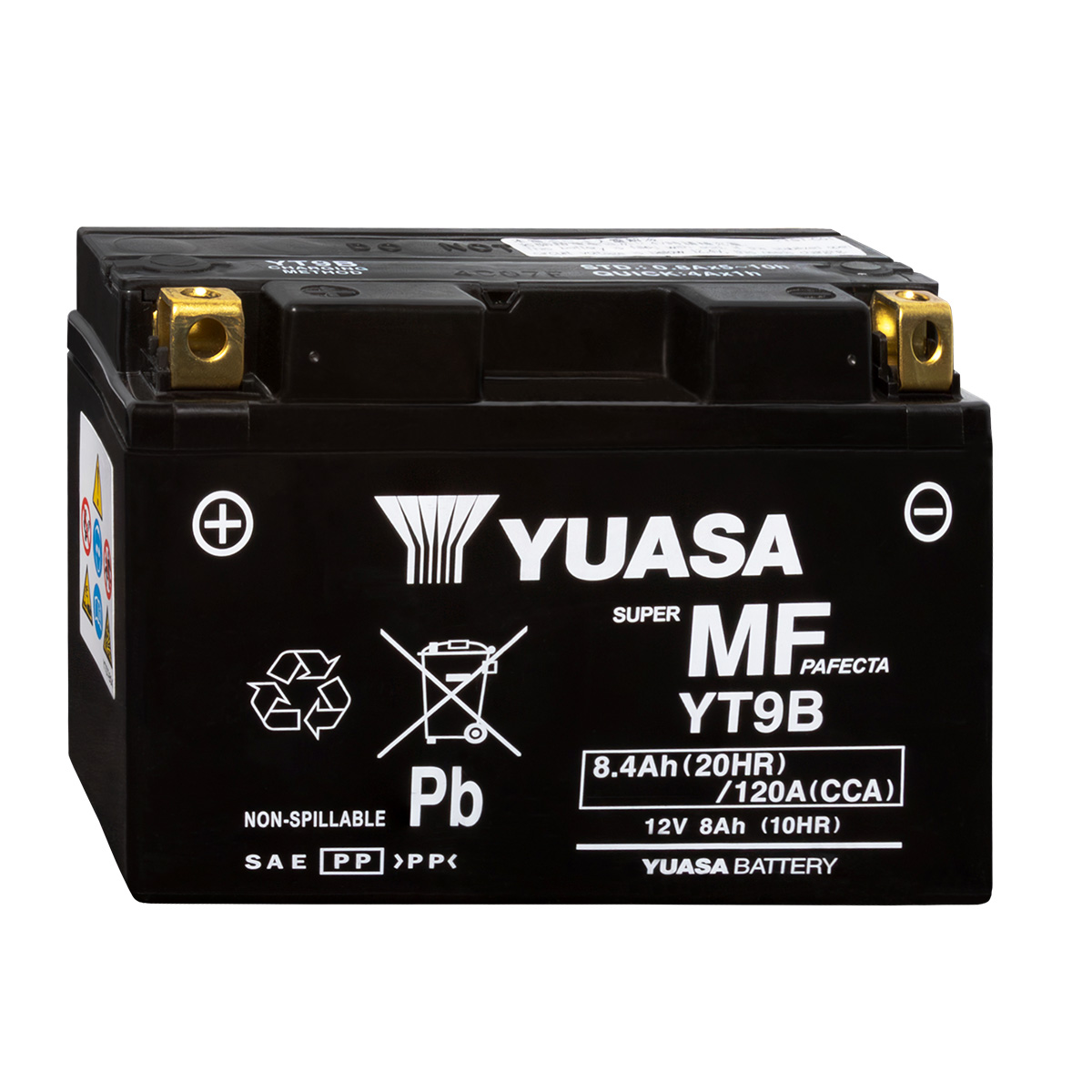 Yuasa YT9B AGM 12V 8Ah Motorradbatterie