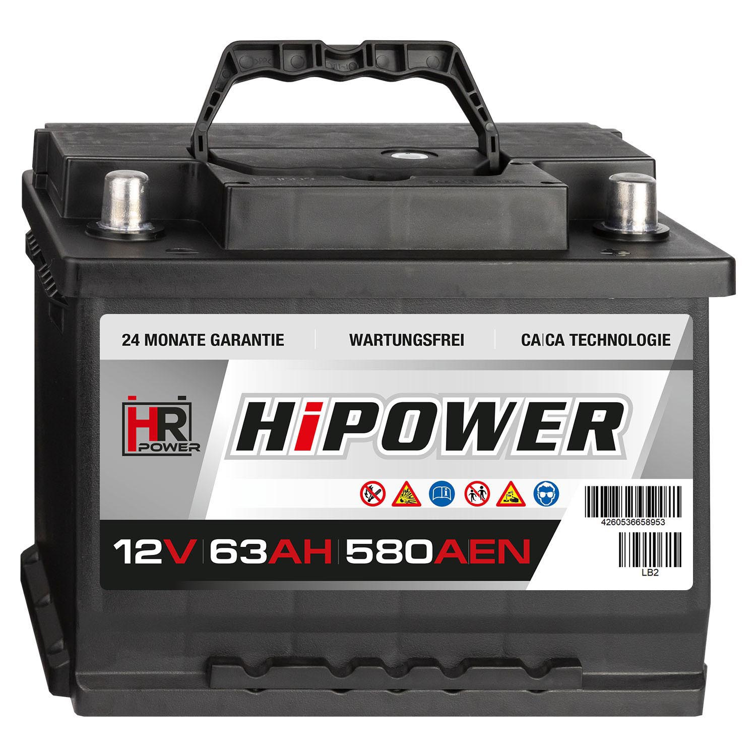 HR HiPower Autobatterie 12V 63Ah