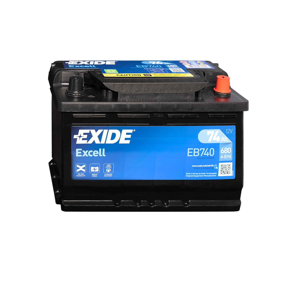 Exide Excell EB740 12V 74Ah Autobatterie