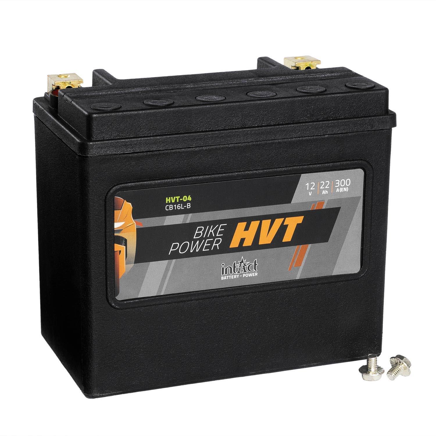 intAct Bike-Power Motorradbatterie HVT  YB16L-B 12V 22Ah HVT-04