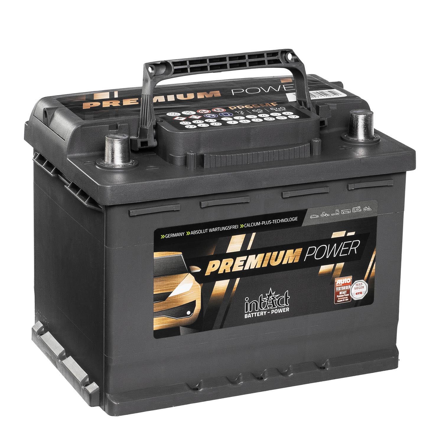 intAct Premium Power PP65MF Autobatterie 12V 65Ah