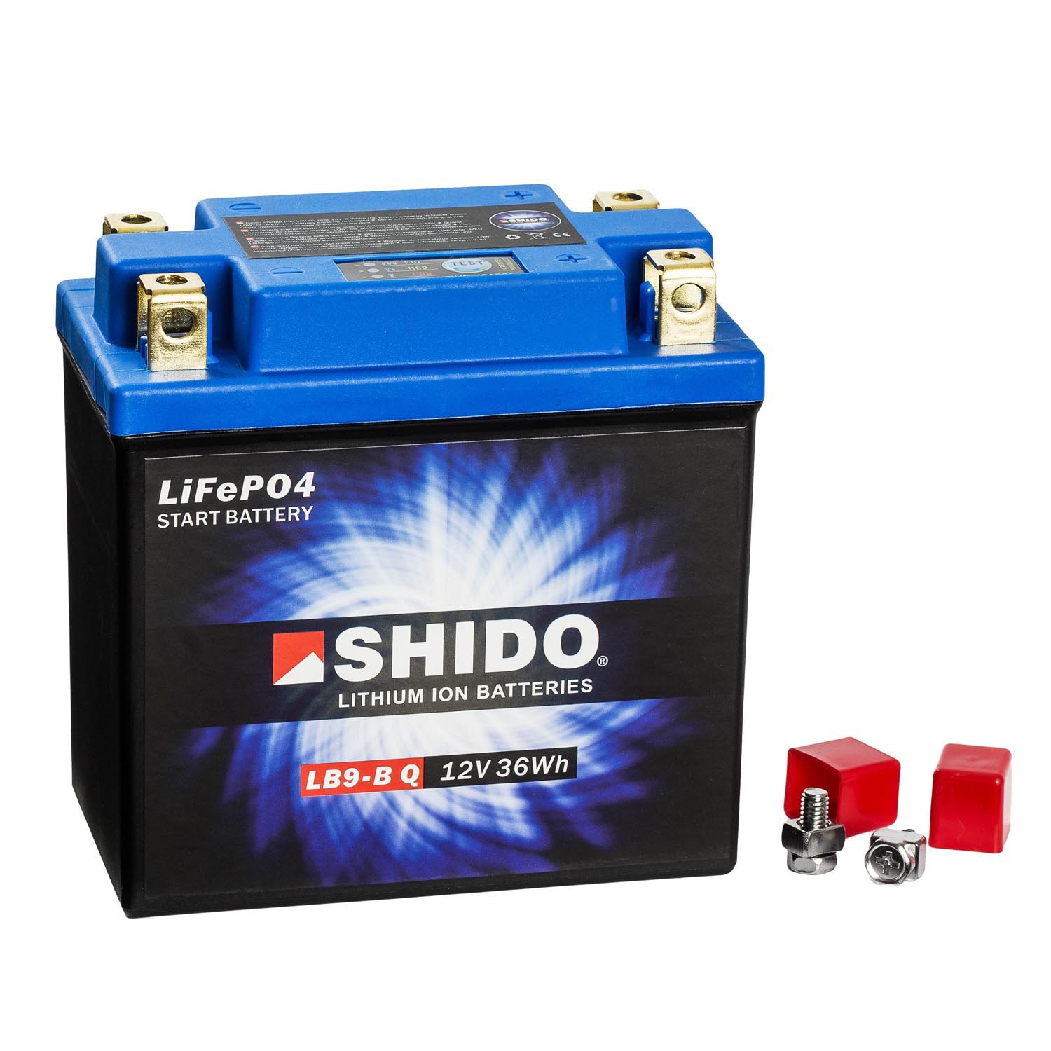 Shido Lithium Motorradbatterie LiFePO4 LB9-B Q 12V