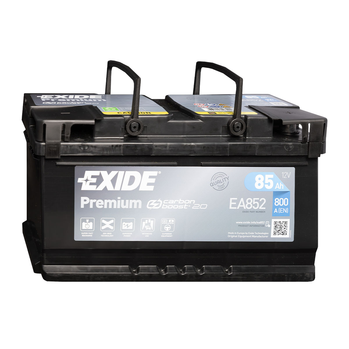 Exide Premium CARBON BOOST 2.0 EA852 Autobatterie 12V 85Ah