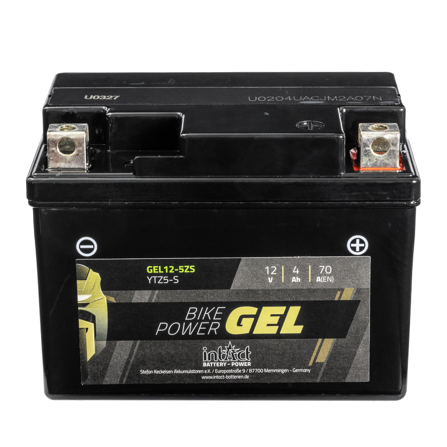 intAct Bike-Power Motorradbatterie GEL YTZ5-S 12V 4Ah Gel12-5Z-S