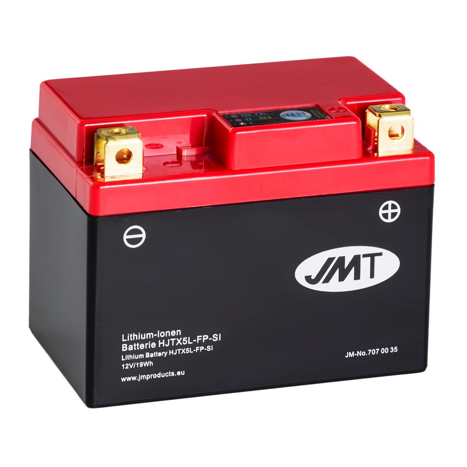 JMT Lithium-Ionen-Motorrad-Batterie HJTX5L-FP 12V
