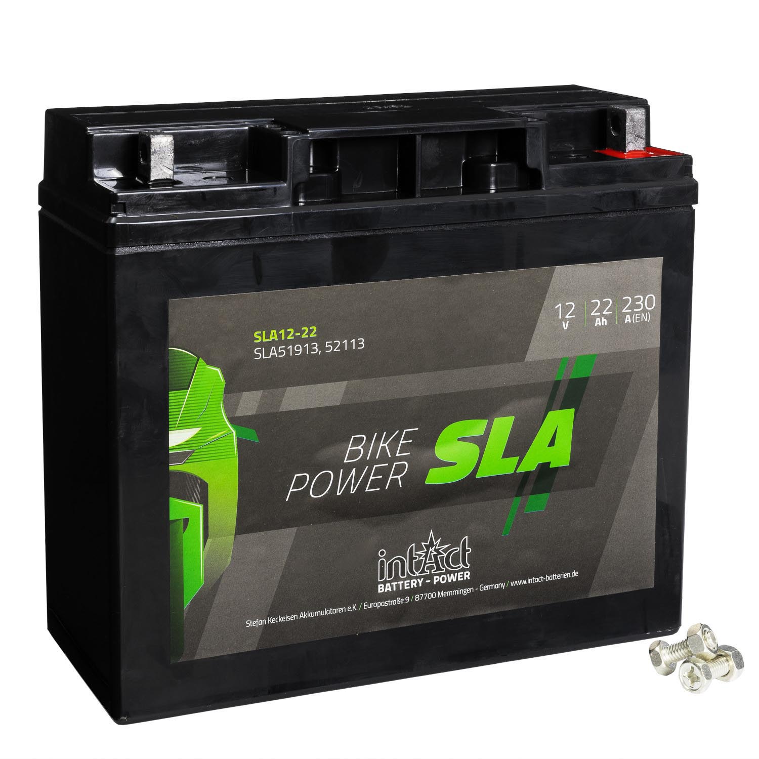 intAct Bike-Power Motorradbatterie SLA12-22 12V 22Ah SLA12-22 52113