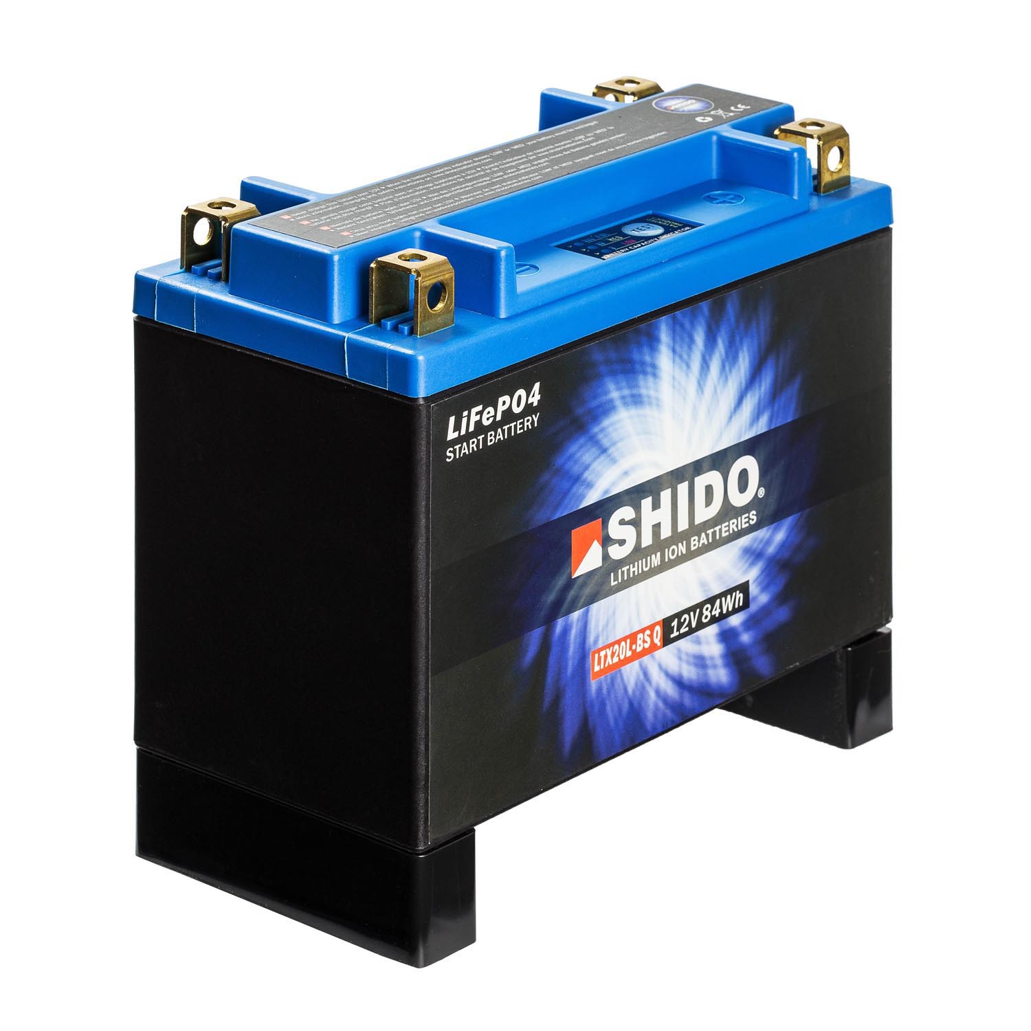 Shido Lithium Motorradbatterie LiFePO4 LTX20L-BS Q 12V