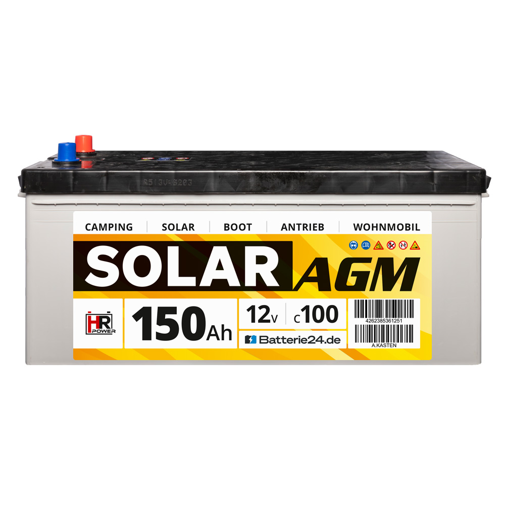 HR Solar AGM 12V 150Ah Versorgungsbatterie