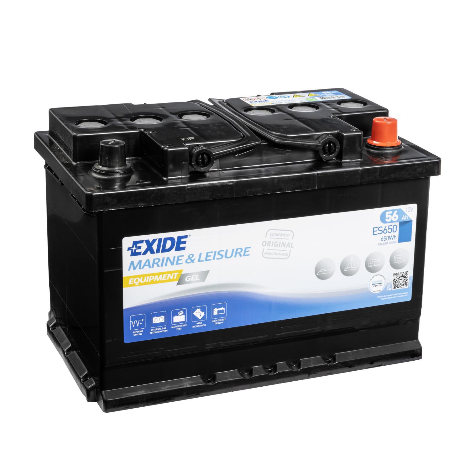 Exide Equipment Gel Batterie ES650 (Gel G60) 12V 56Ah
