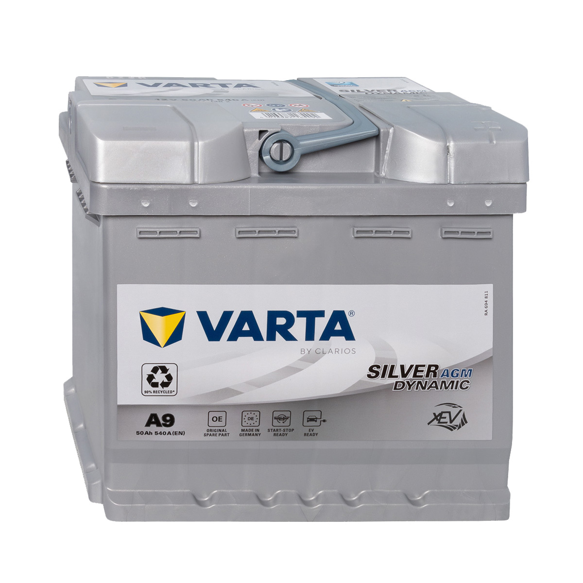 VARTA A9 Silver Dynamic AGM Autobatterie 12V 50Ah