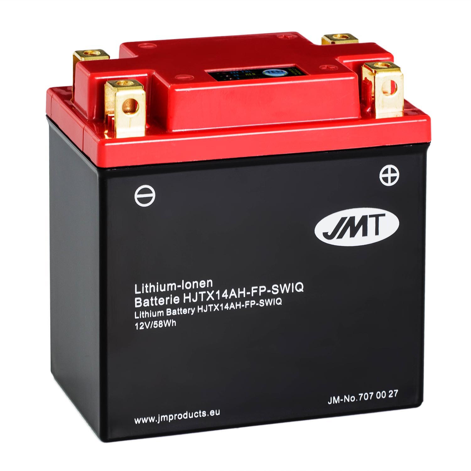 JMT Lithium-Ionen-Motorrad-Batterie HJTX14AH-FP 12V