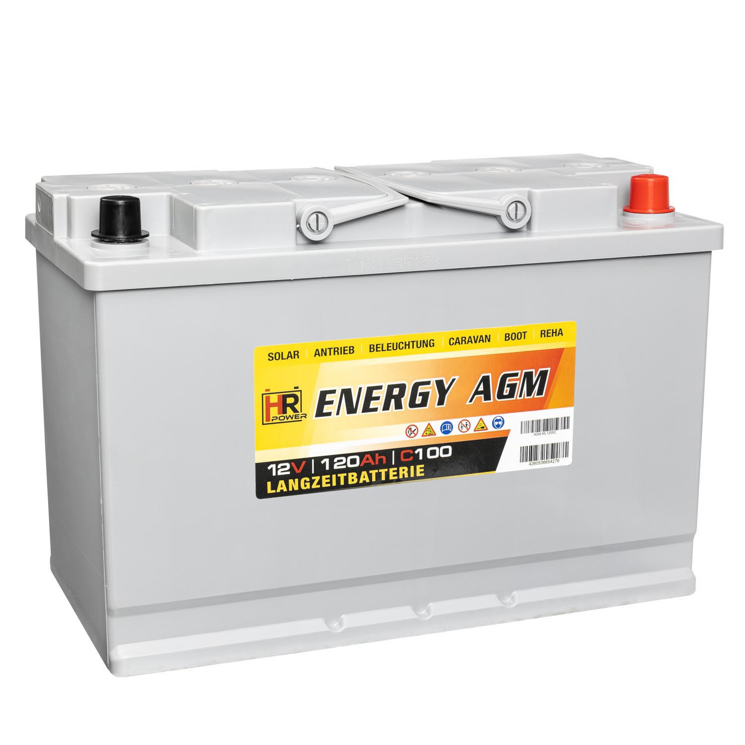 HR-ENERGY AGM Batterie 12V 120Ah
