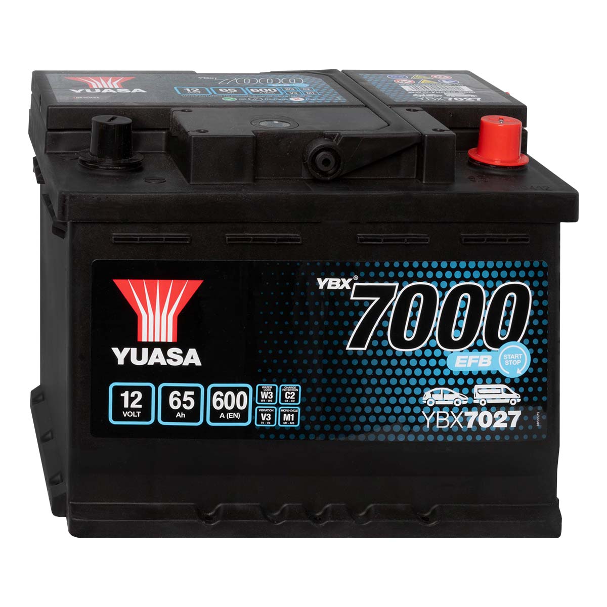Yuasa YBX7027 EFB 12V 65Ah Autobatterie