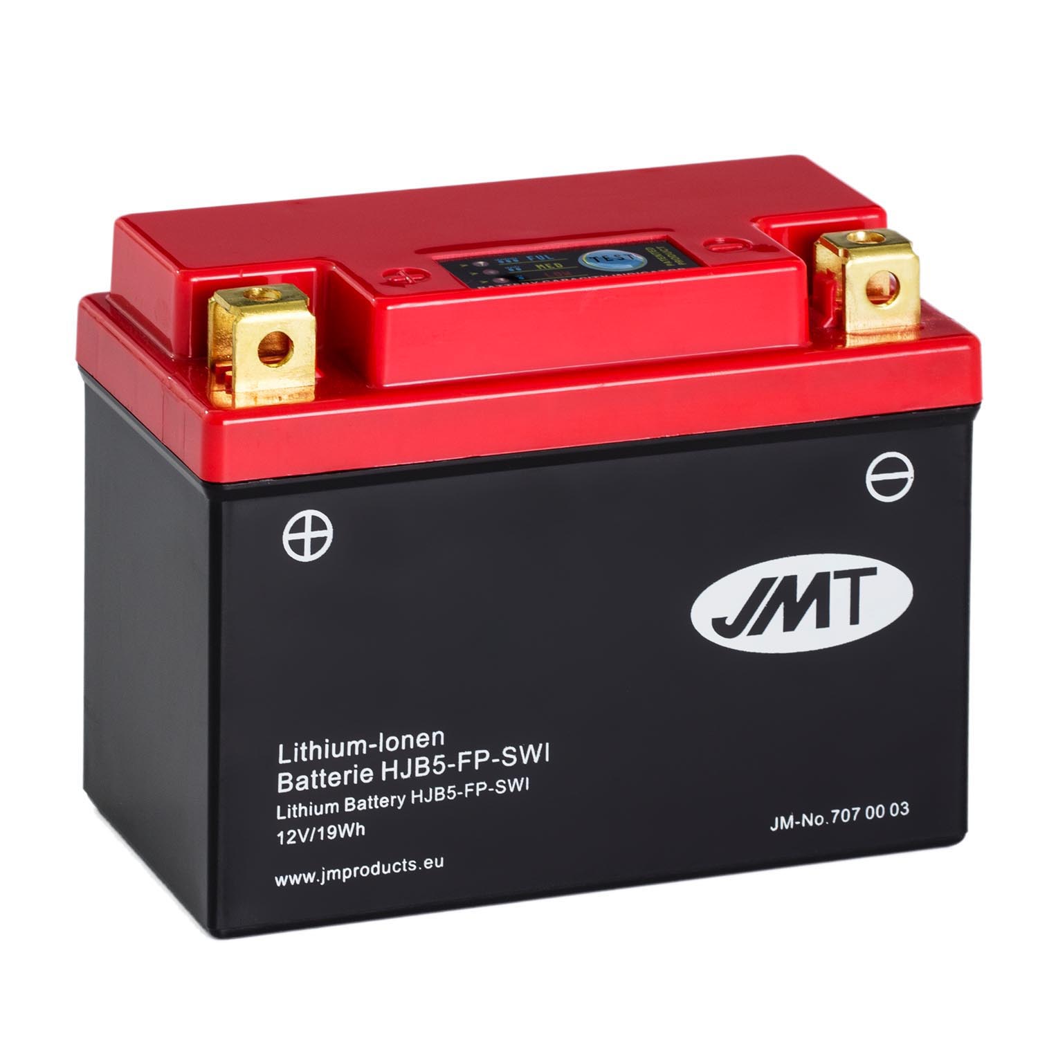 JMT Lithium-Ionen-Motorrad-Batterie HJB5L-FP 12V