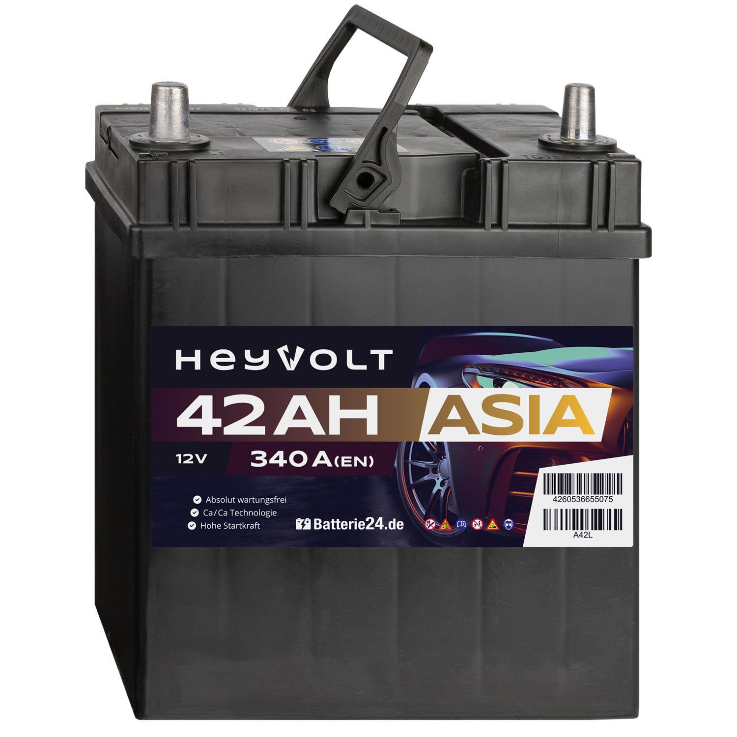 HeyVolt ASIA Autobatterie A42L 12V 42Ah