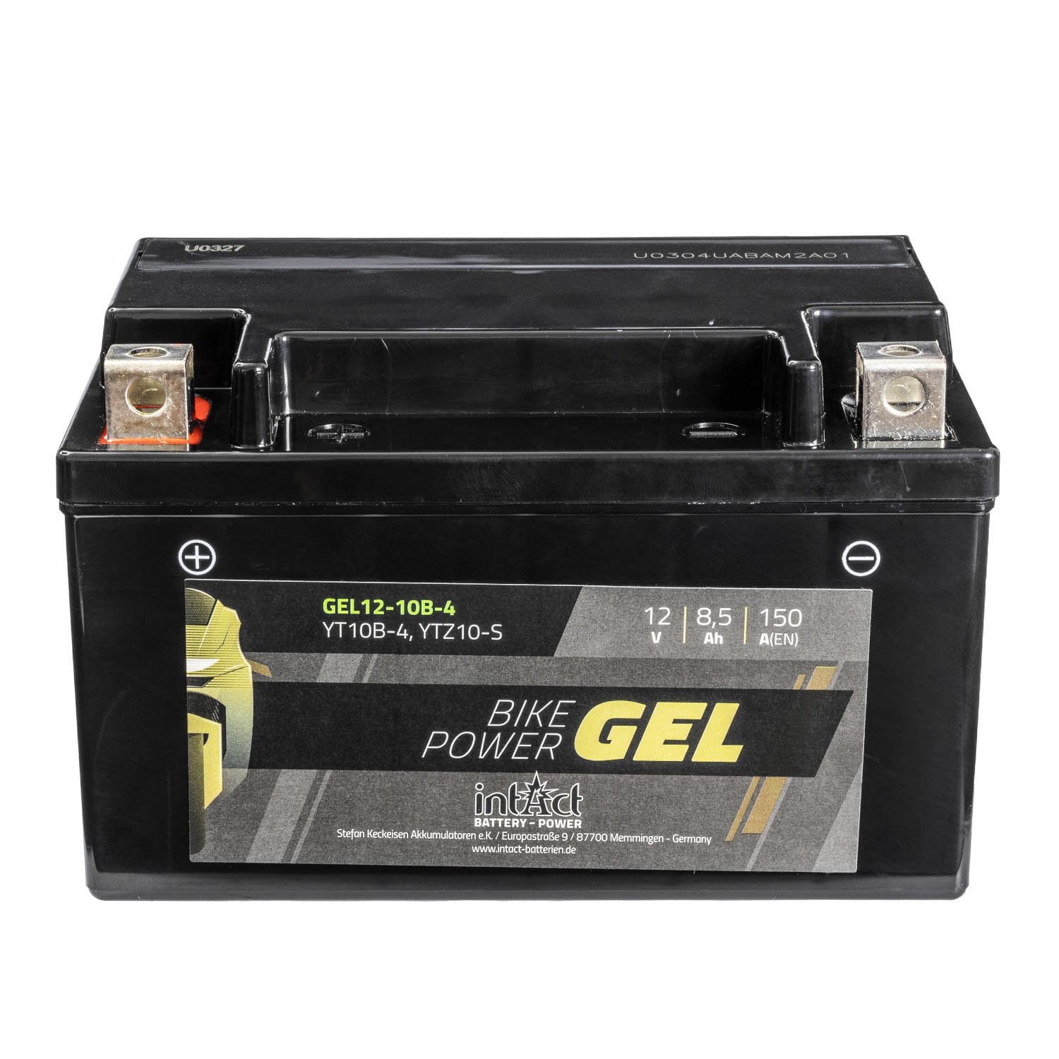 intAct Bike-Power Motorradbatterie GEL YTZ10-S 12V 8,5Ah Gel12-10B-4
