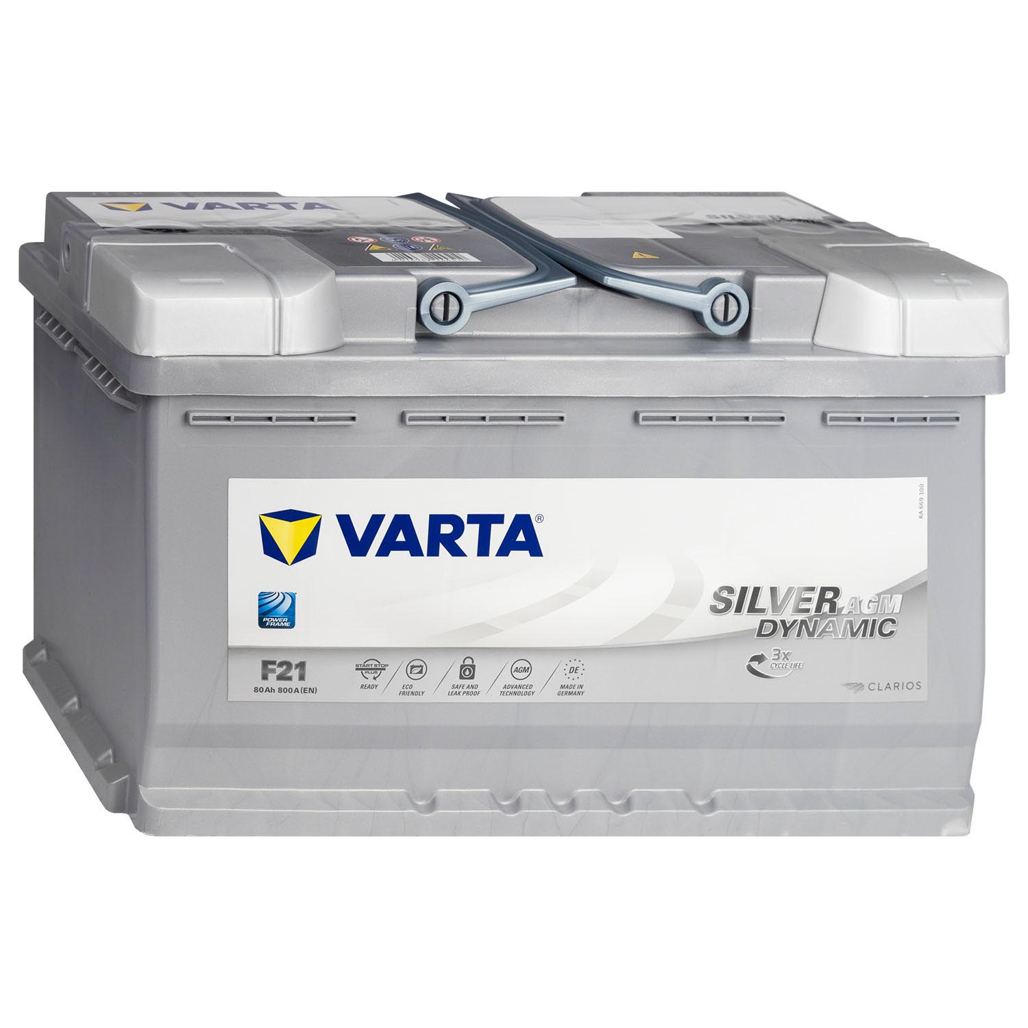 VARTA A6 Silver Dynamic AGM 12V 80Ah 800A Autobatterie Start-Stop 580 901, Starterbatterie, Boot, Batterien für