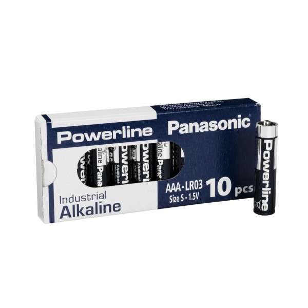 10x Panasonic Industrial Powerline AAA Micro LR03 Batterien