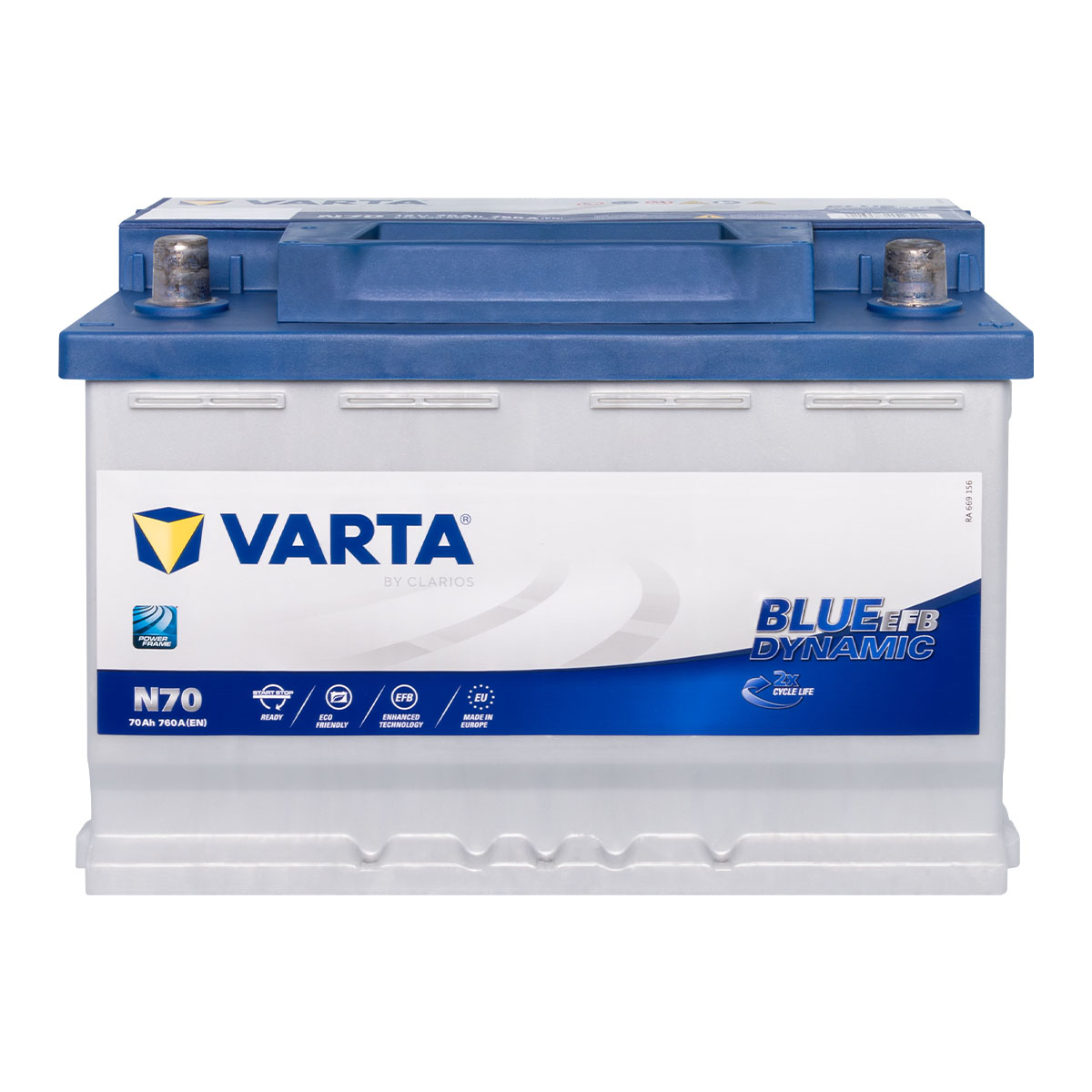 VARTA Blue Dynamic EFB N70 Autobatterie 12V 70Ah