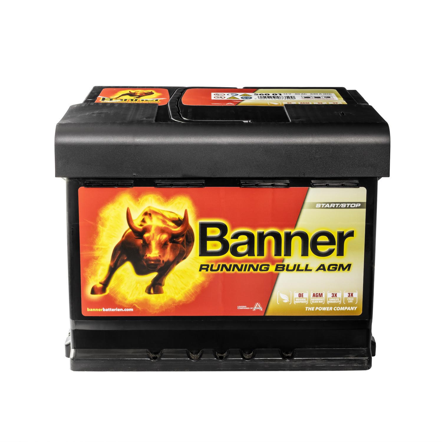 Banner Running Bull Autobatterie 12V 60Ah 56001 AGM