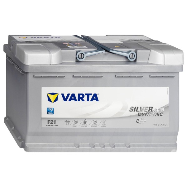 Varta 580901080D852 Silver Dynamic AGM Autobatterien, für PKW, 12 V, 80 Ah,  800 A (EN) : : Auto & Motorrad