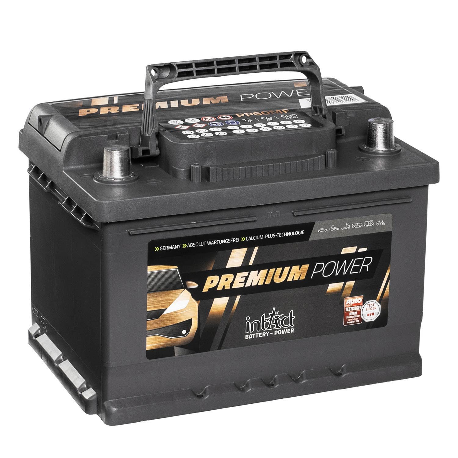 intAct Premium Power PP60MF Autobatterie 12V 60Ah