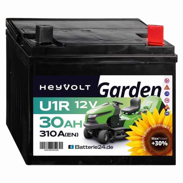 HeyVolt Garden U1R SLA Rasentraktorbatterie 30Ah 310A