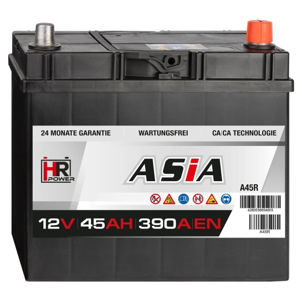 HR HiPower ASIA Autobatterie A45R 12V 45Ah