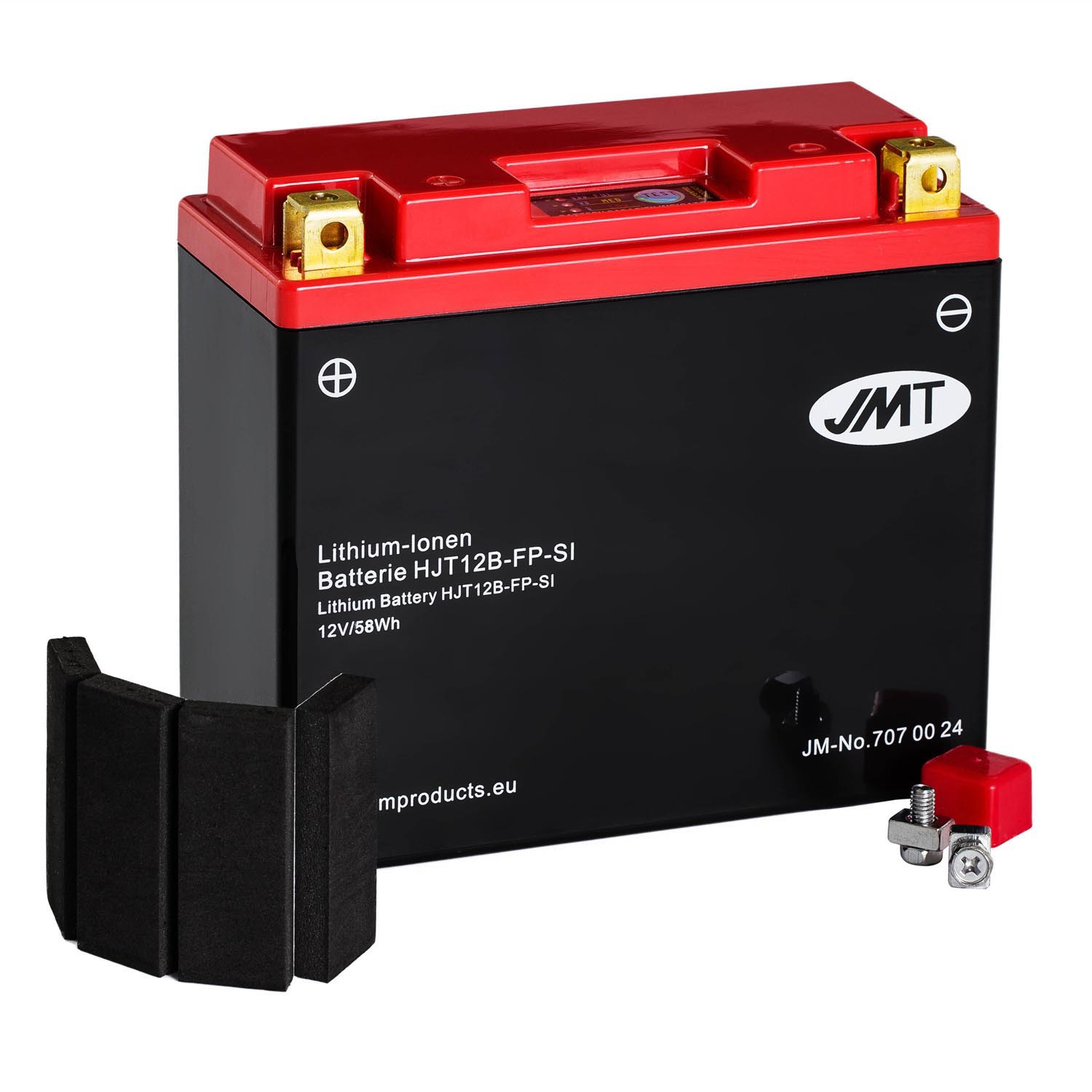 JMT Lithium-Ionen-Motorrad-Batterie HJT12B-FP 12V