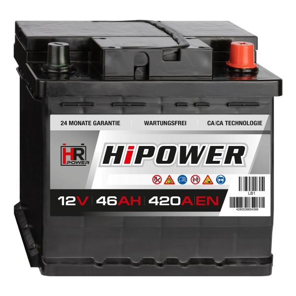 HR HiPower Autobatterie 12V 46Ah