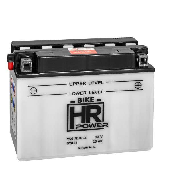 HR Power Rasentraktorbatterie Y50-N18L-A 52012 12V 20Ah trocken