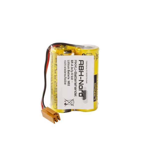 Panasonic CNC Speicherschutz Lithium Batterie BR-AGCF2P 6V (Fanuc A06, Beta SVU/iSV)