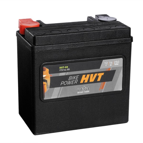 intAct Bike-Power Motorradbatterie HVT YTX14L-BS 12V 14Ah HVT-03