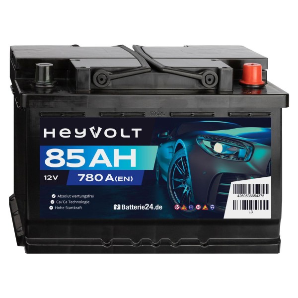 HeyVolt Start Autobatterie 12V 85Ah