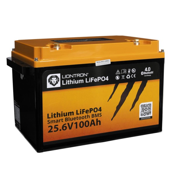 Liontron 100Ah 25,6V LiFePO4 Lithium Batterie BMS Bluetooth mit App (USt-befreit nach §12 Abs.3 Nr. 1 S.1 UStG)