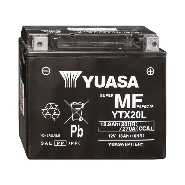 Yuasa YTX20L AGM 12V 18Ah Motorradbatterie