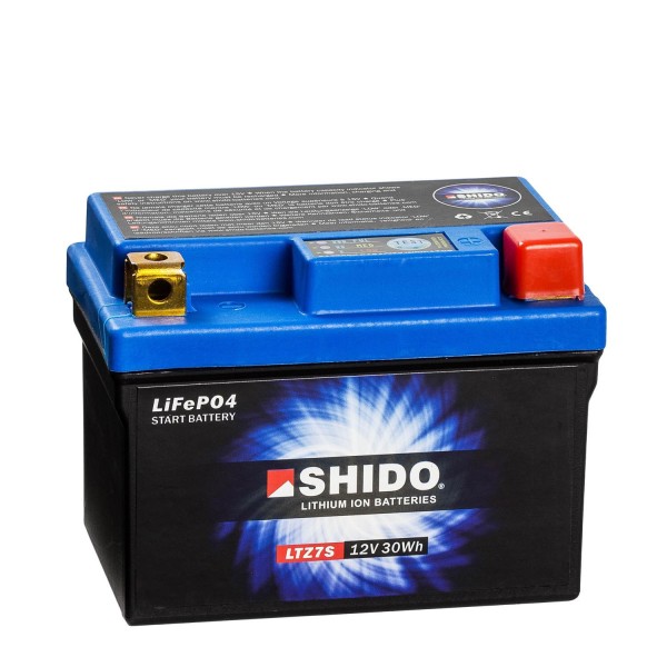 Shido Lithium Motorradbatterie LiFePO4 LTZ7S 12V