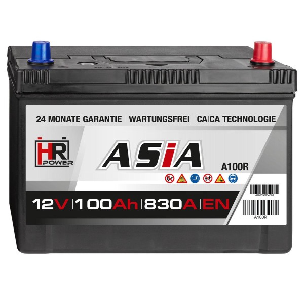 HR HiPower ASIA Autobatterie A100R 12V 100Ah