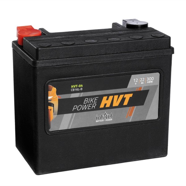 intAct Bike-Power Motorradbatterie HVT YB16L-B 12V 22Ah HVT-04