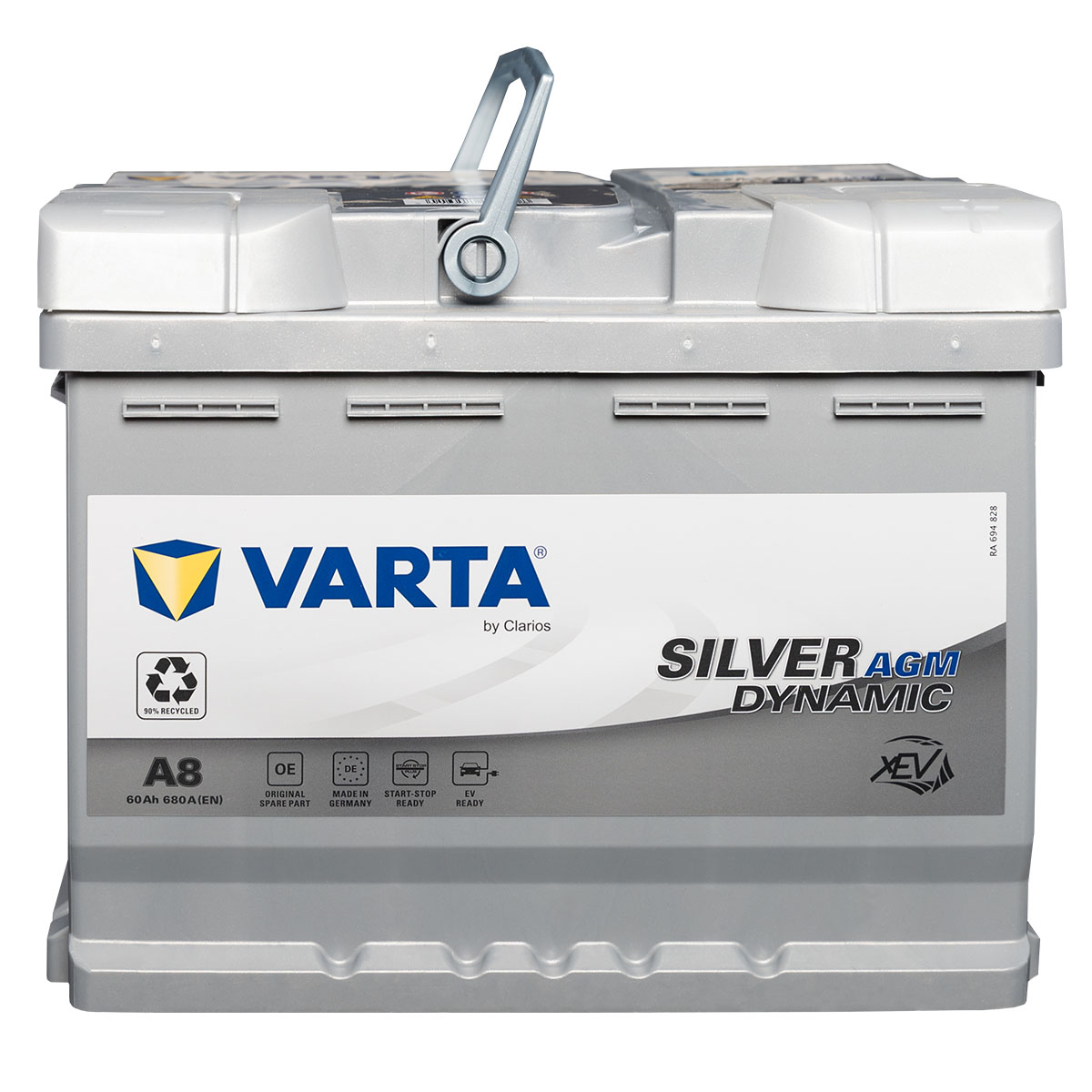 VARTA A8 (D52) Silver Dynamic AGM Autobatterie 12V 60Ah