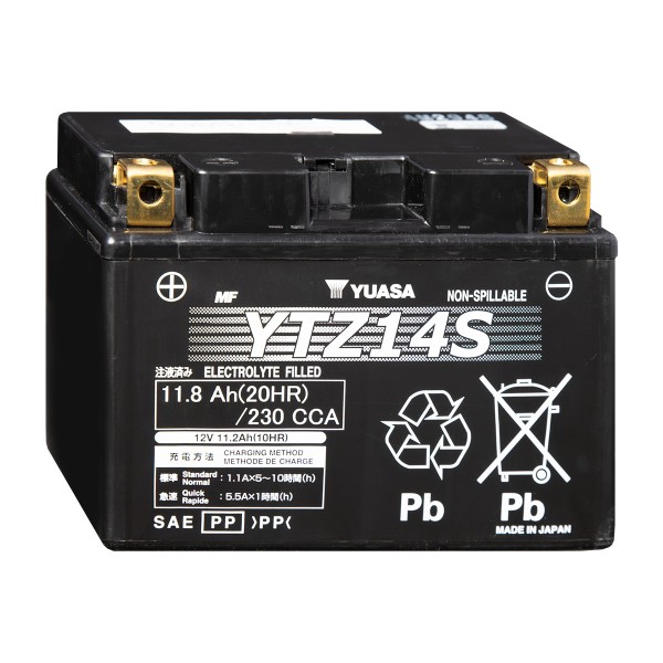 Yuasa YTZ14S AGM 12V 11,8Ah Motorradbatterie