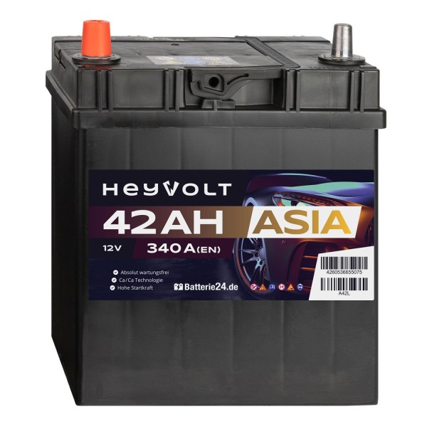 HeyVolt ASIA Autobatterie A42L 12V 42Ah