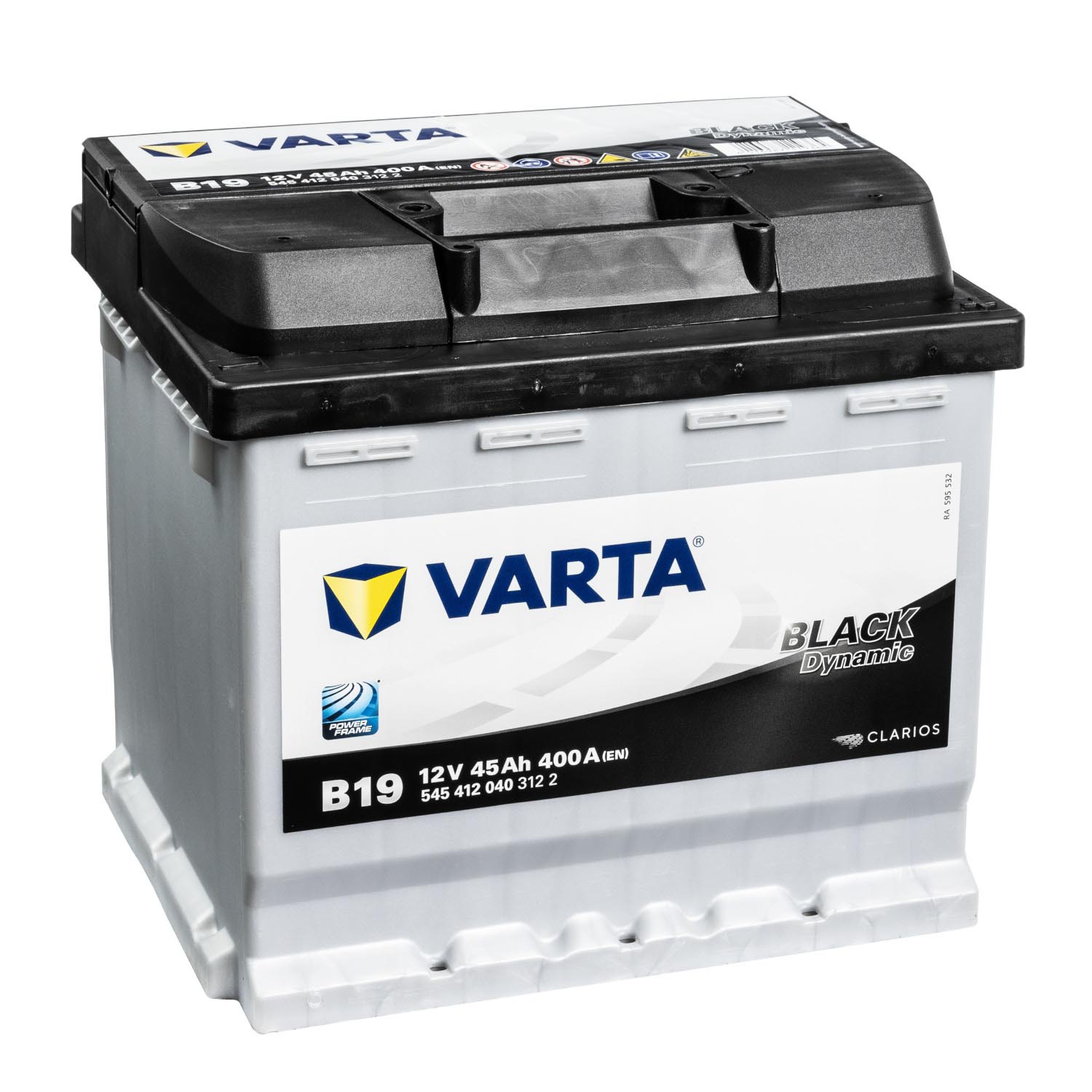 VARTA 45 Ah Starterbatterie B19 BLACK DYNAMIC 12V 45Ah Batterie 545412040 NEU 