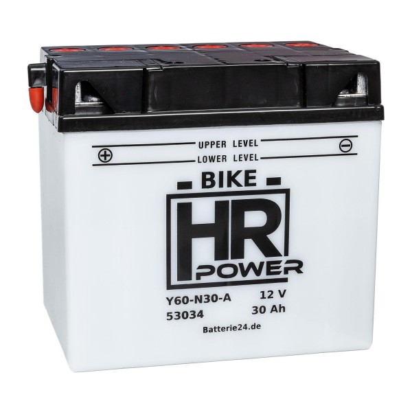 HR Bike Power Motorradbatterie Y60-N30-A 53034 12V 30Ah trocken