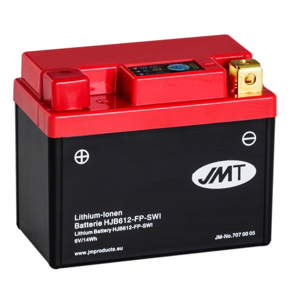 JMT Lithium-Ionen-Motorrad-Batterie HJB612-FP 6V